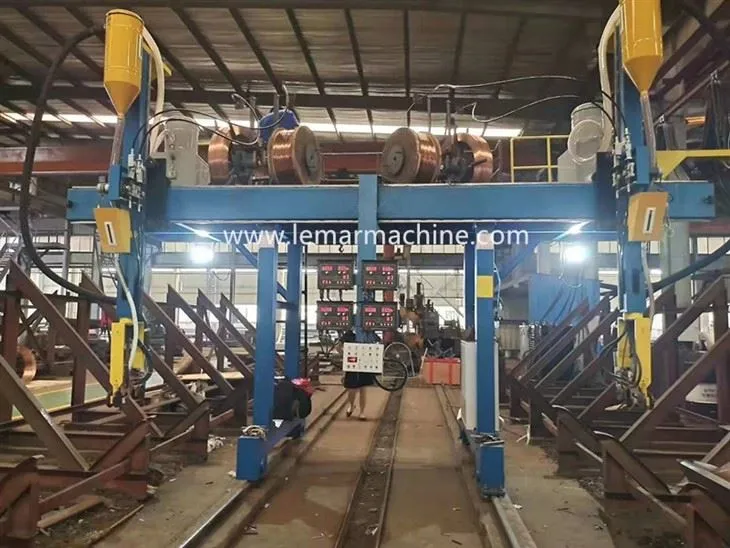 info-1-1 cantilever gantry type h beam welding machine